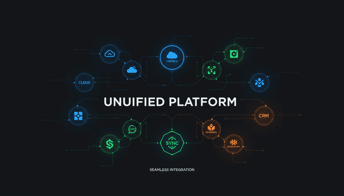 Software integration ecosystem showing connected business platforms